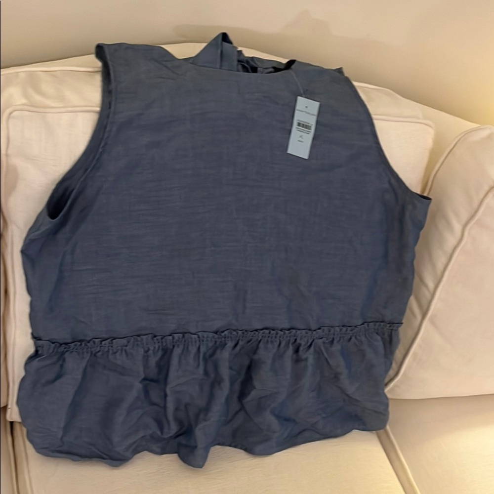 Women's Blue Sleeveless Top